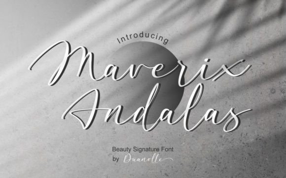 Maverix Andalas: A Stylish Handwritten Font for Modern Web Design