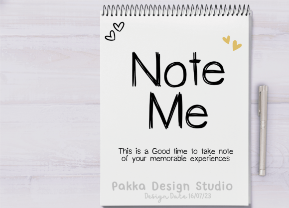 Note Me: A Playful Scribble Font for Dynamic Campaign Design