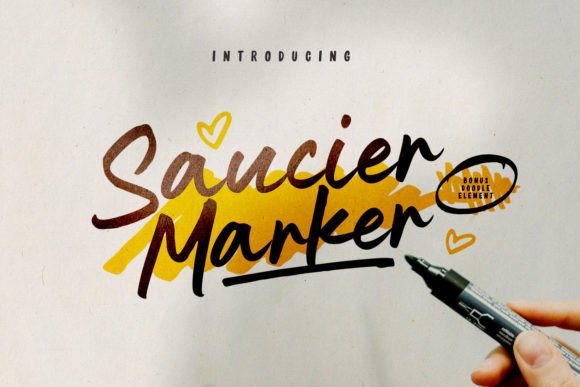 Saucier Marker: A Handwritten Script Font for Modern Web Design